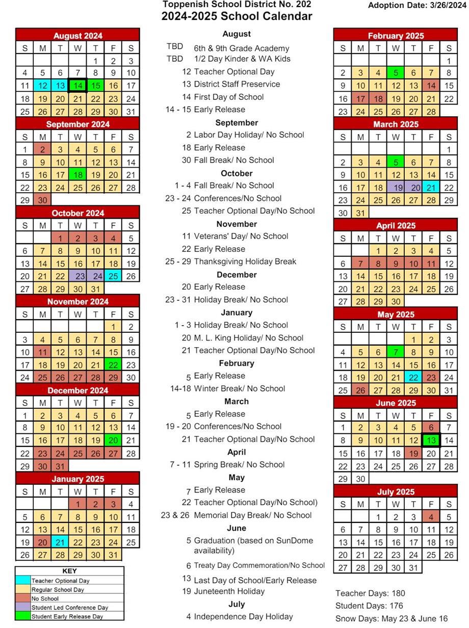  School Calendar 24-25